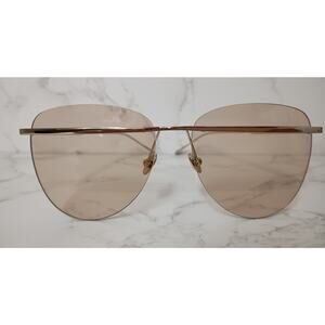 NEW Sunday Somewhere TALLULAH White Gold Frame Aviator Sunglasses